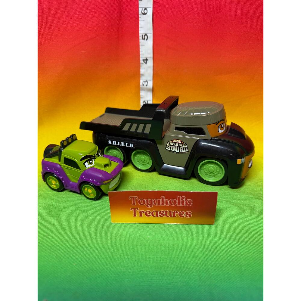 Marvel Super Hero Squad Nick Fury Hauler & The Hulk Car MAISTO